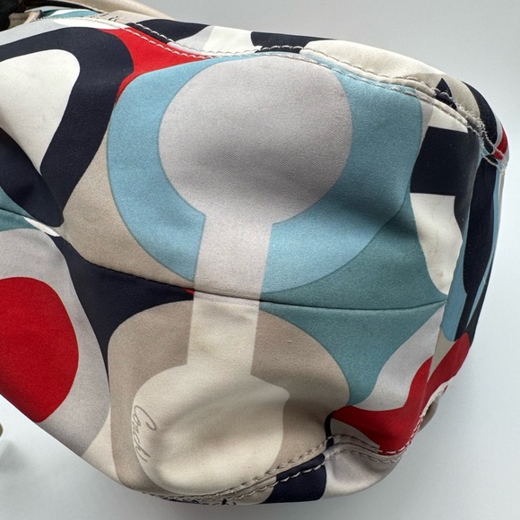 Coach Ashley Op Art Scarf Satchel / Shoulder Bag | Good Used Condition - Picture 12 of 15